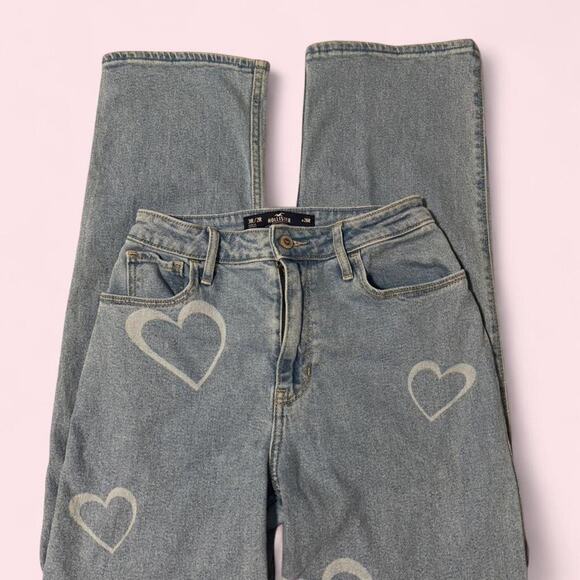 Hollister Denim - Hollister blue heart  ultra high-rise dad jean Size 26